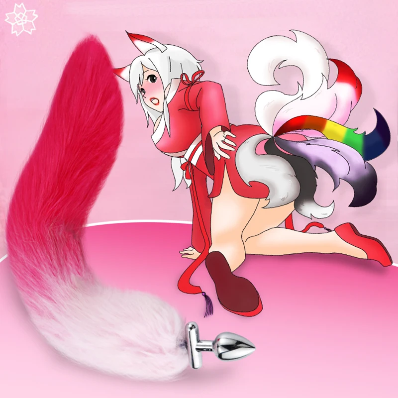 Лисий хвост Анальная пробка Анальное удовольствие шарик анальный стимулятор