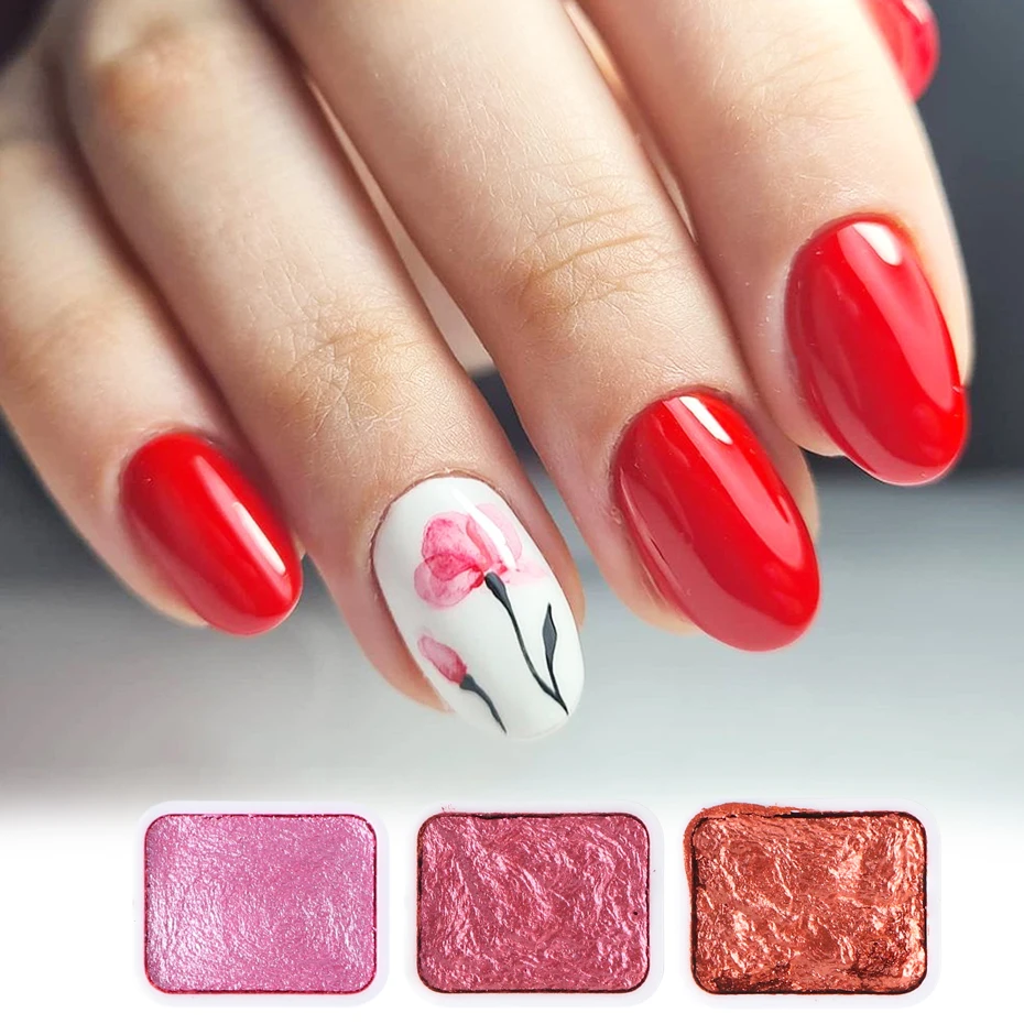 18Box Акварельные капли Набор пигментов для ногтей Палитра акварельных красок Solid