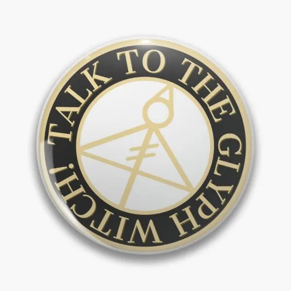 

Значок на булавке с надписью «Talk with The Glyph Witch»