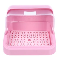1pc anti dust baby feeding bottle storage box dust proof drying rack baby cutlery tableware storage container drainer