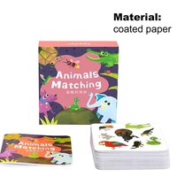 54pcsset educational cards different patterns memory matching art paper kids early learning cards for gifts