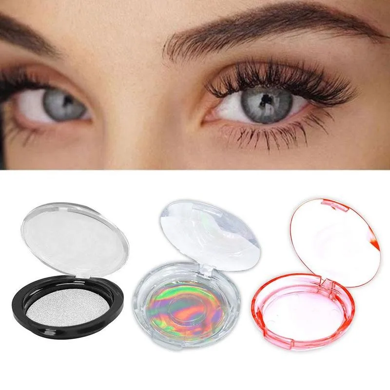 Круглая коробка для ресниц органайзер прозрачная упаковка вафель чехол