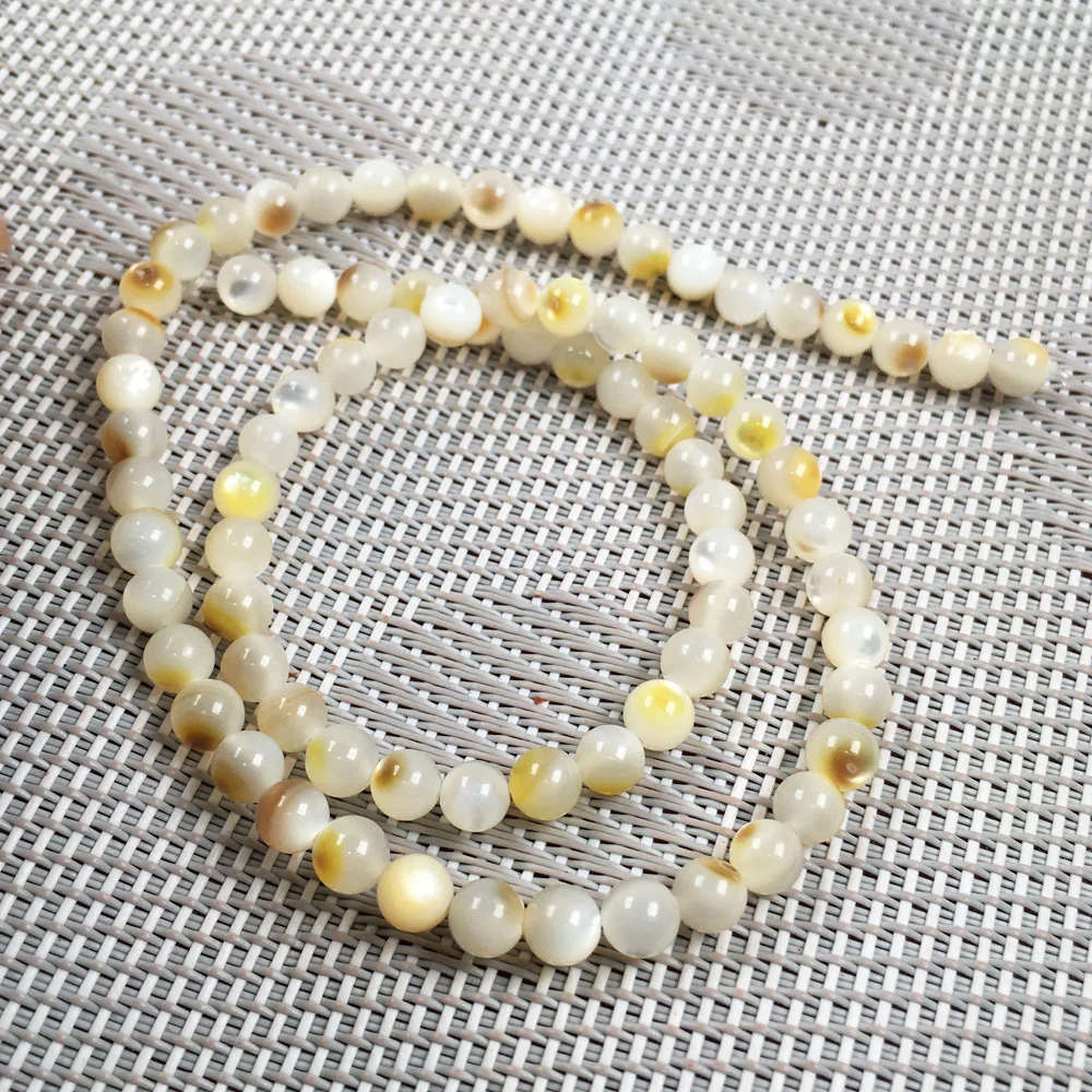 

Shell Round Loose Beads Charms For DIY Necklace Bracelet Sewing Craft Jewelry Accessory Making