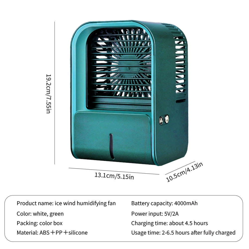 

USB Desk Mini Fan Portable Air Cooler Fan Air Conditioner Desktop Water Air Cooling Fan Humidifier Purifier For Office Bedroom