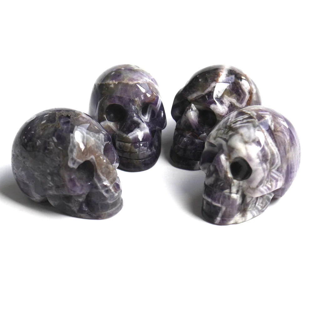 Бесплатная доставка! Черепа из натурального камня аметиста LXM 2 дюйма|Камни| |