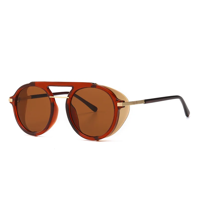 

Motorcycle Goggles Steampunk Sunglasses Female European and American Street Shot Retro Windproof Sand Sunglasses Male 2PCS
