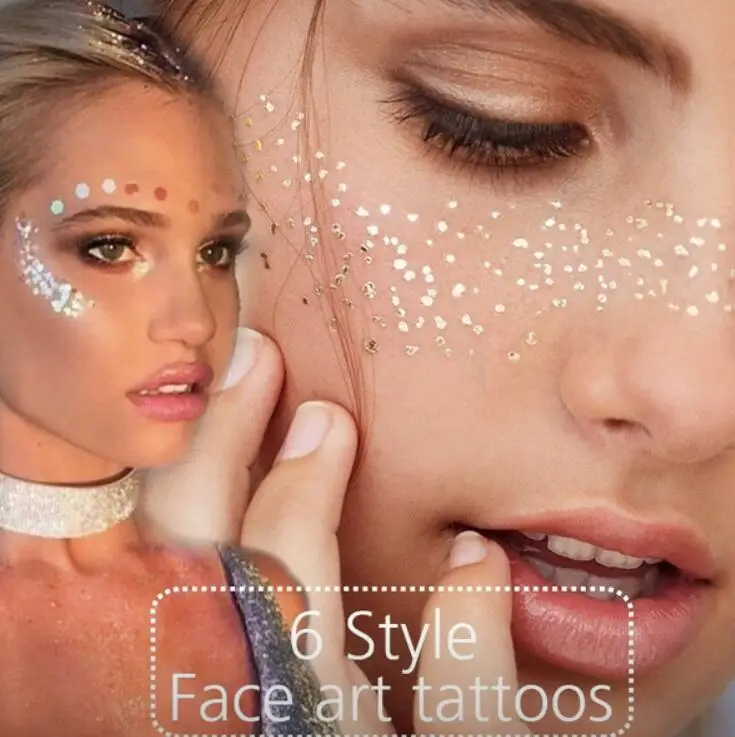 Вечерние наклейки на глаза блестящие консилер для теней веснушек и