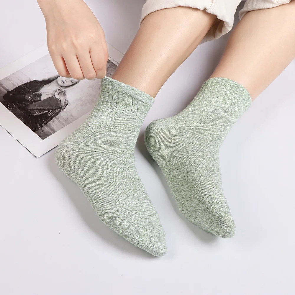 1 пара новых модных женских шерстяных носков полосатые носки из толстого хлопка