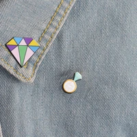 new creative fashion diamond corsage carat model dripping brooch enamel brooch clothes lapel backpack irregular badge jewelry