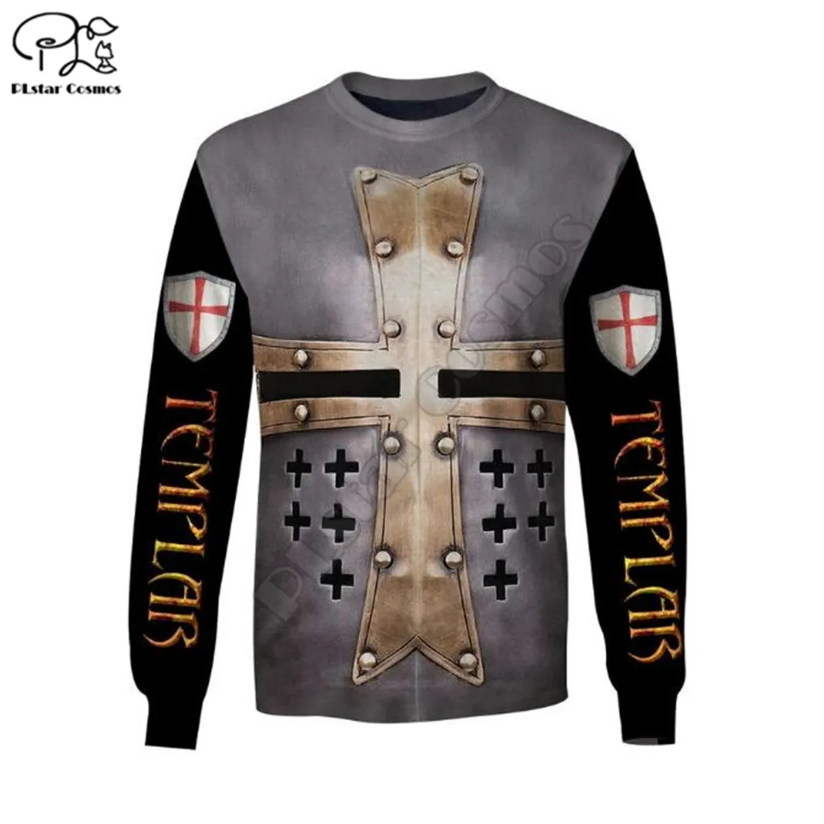 

PLstar Cosmos Fashion zip hoodies Men for women Knights Templar armor hoodies 3D printed Sweatshirt cosplay apparel Halloween