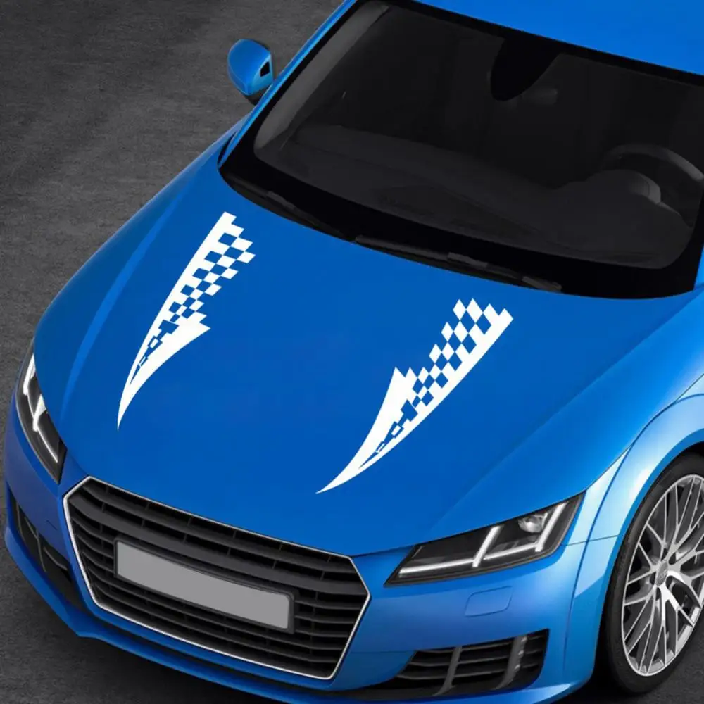 Наклейка на капот автомобиля 2 шт. 77x16 см графическая наклейка устойчивая к