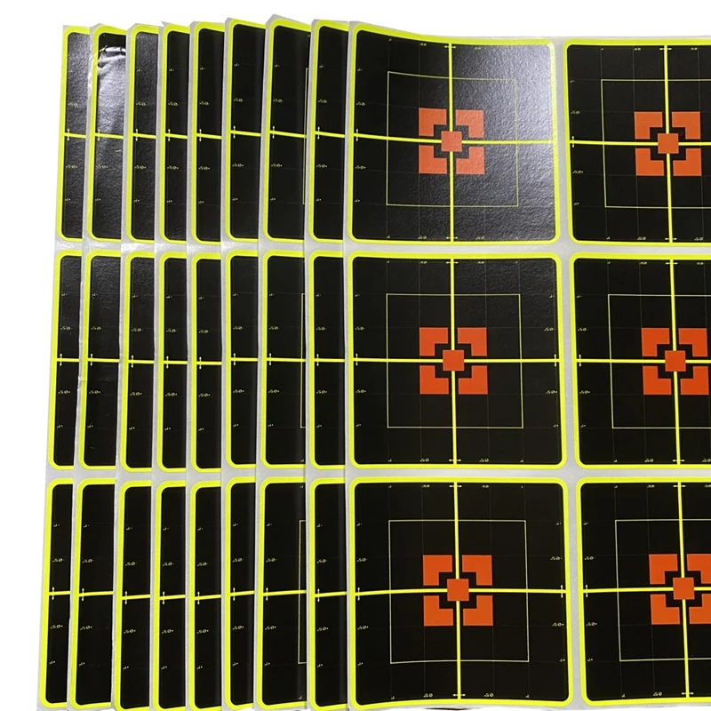 

10Pcs Splatter Target Stickers Grid Firing 3-Inch Targets Stickers Adhesive Reactivity Aim Targets