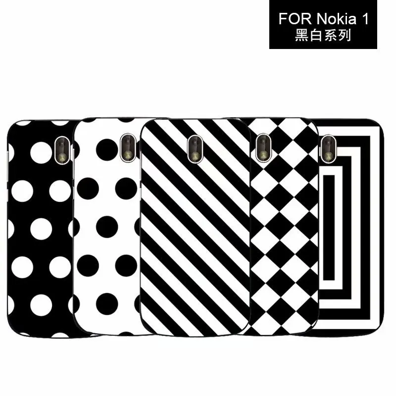 Модные Черный и белый ремешок чехол для телефона Nokia 1 2 3 5 1X5 6 7 8 плюс