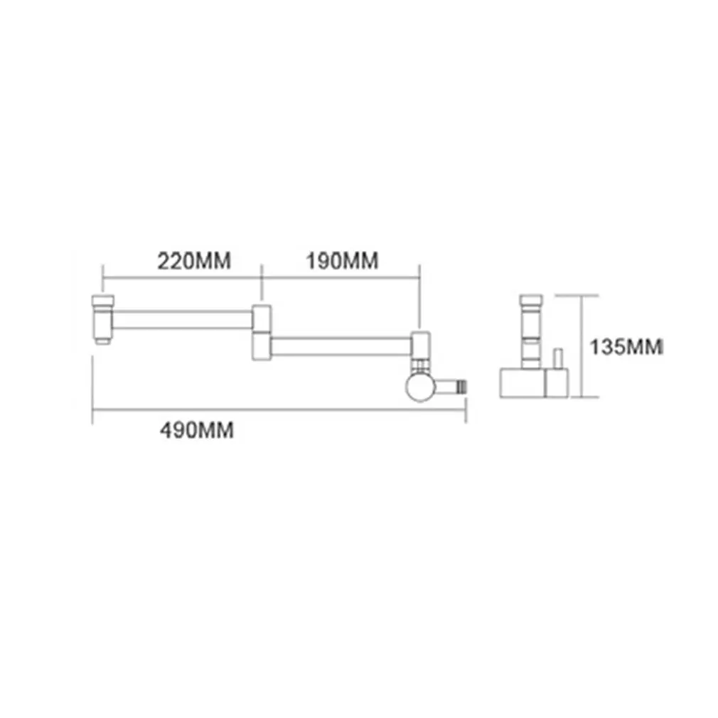 

Copper Wall-mounted Folding Faucet Kitchen Sink Faucet Single Cold Collapsible Faucet Universal Rotating Faucet