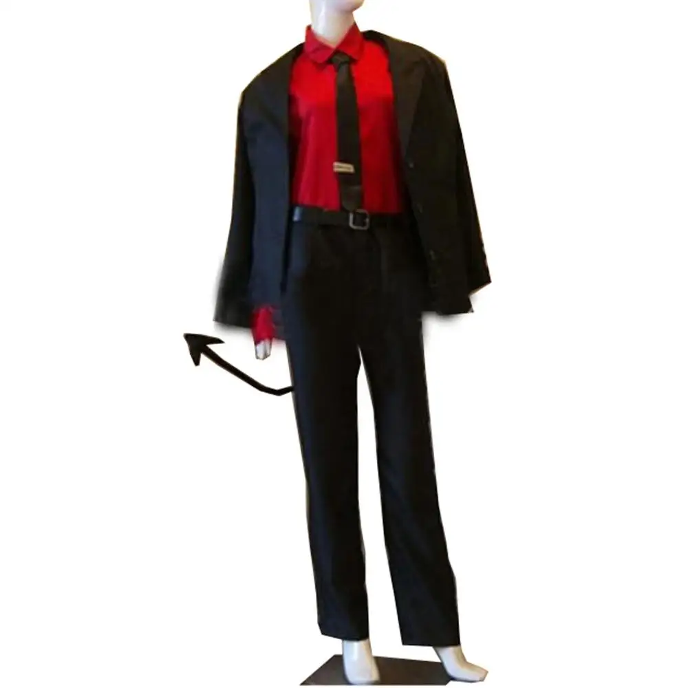 2020 Game Helltaker the awesome demon Justice Cosplay Costume Adult Women Men Outfits Shirt Pants Jacket Tail Halloween Carnival
