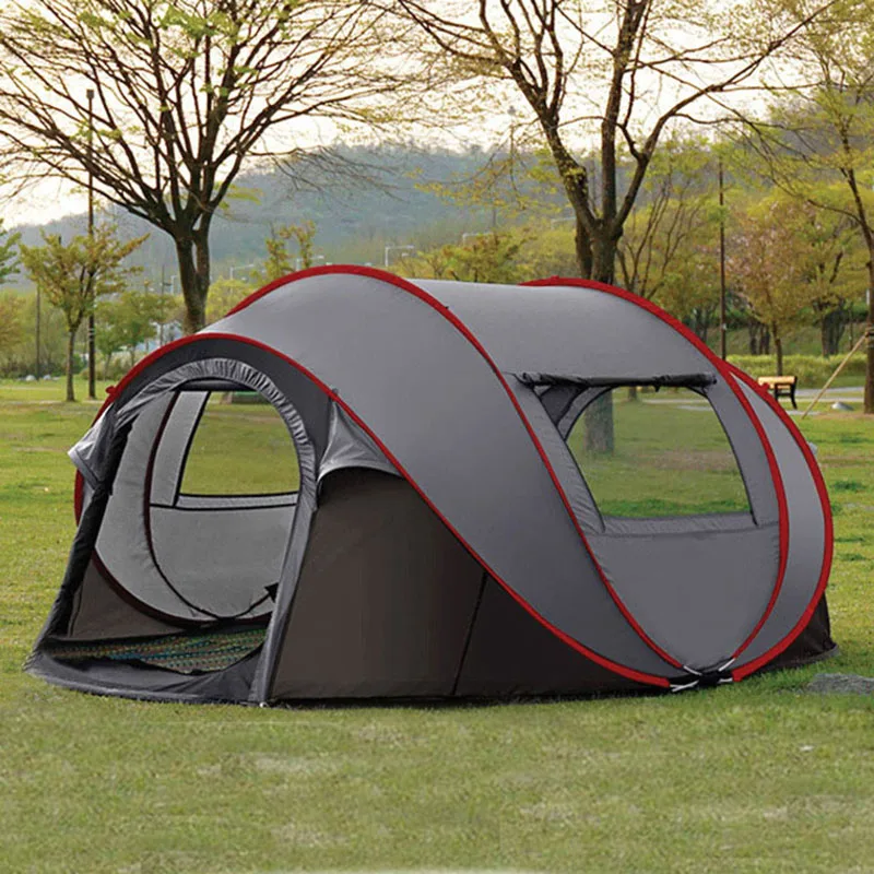 

New Style Pop Up Ultralarge 4~5 Person Fully Automatic Speed Open With Mosquito Net Outdoor Camping Beach Tent Sun Shelter