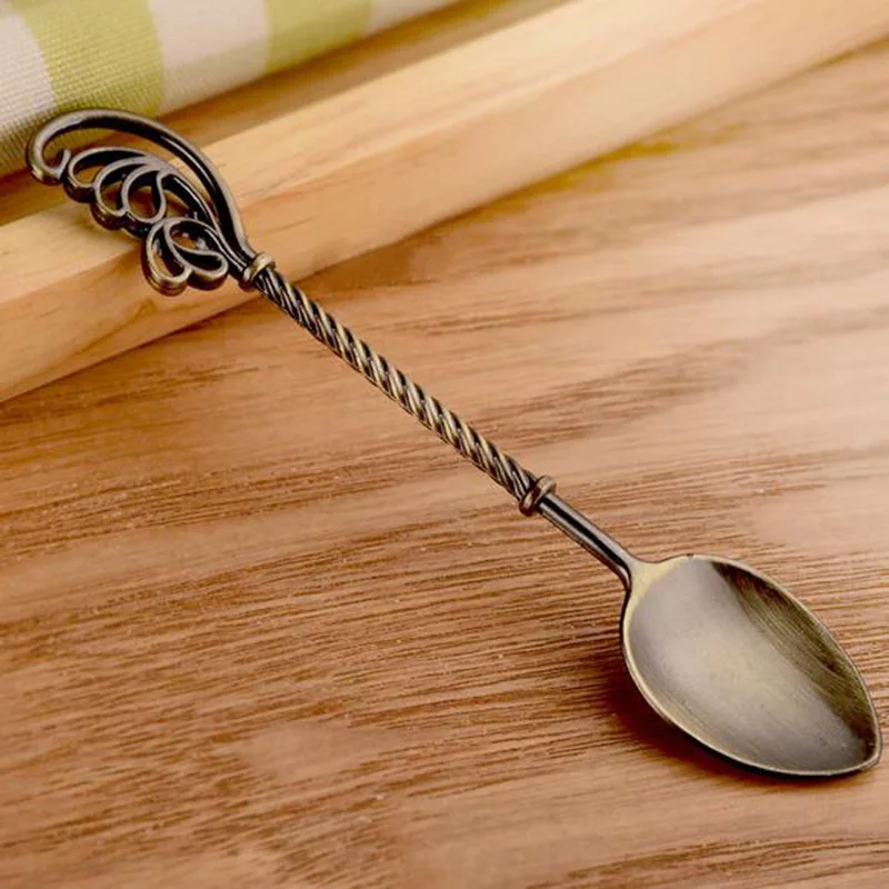 Металлическая кофейная ложка в стиле ретро 4 шт./компл. | Дом и сад