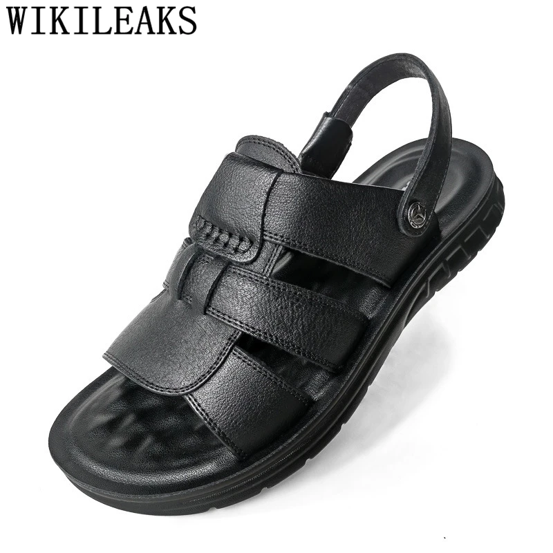 

Gladiator Sandals For Men Designer Shoes Mens Sandals Genuine Leather Men Summer Shoes Beach Sandals Zapatos De Hombre Crocks