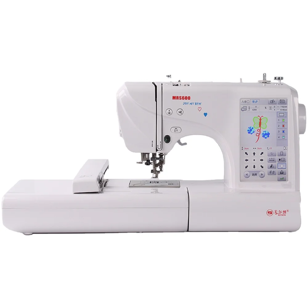 

Mini Portable Embroidery Machine Electrical Household Knitting Desktop Foot Pedal Double Threads Pendal Sewing Machine