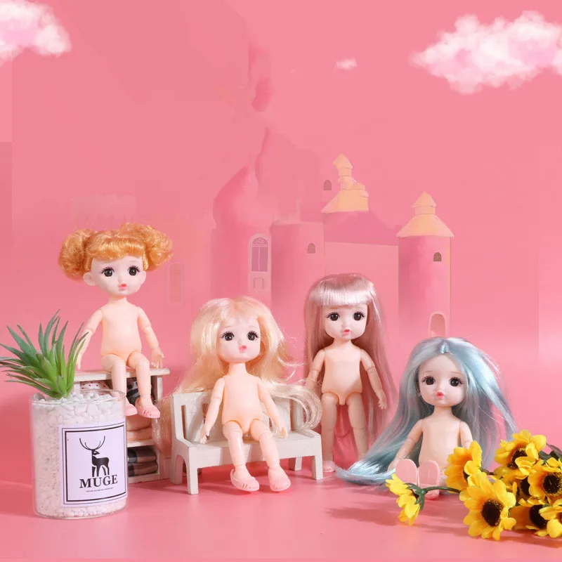 Новая кукла Bjd 1/12 16 см 13 подвижных суставов 3D глаз поцелуй рот мини детские
