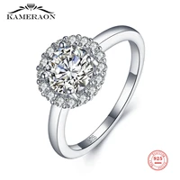 925 sterling silver ring clear six claw cubic zirconia fashion wedding diamond engagement classic jewelry for women