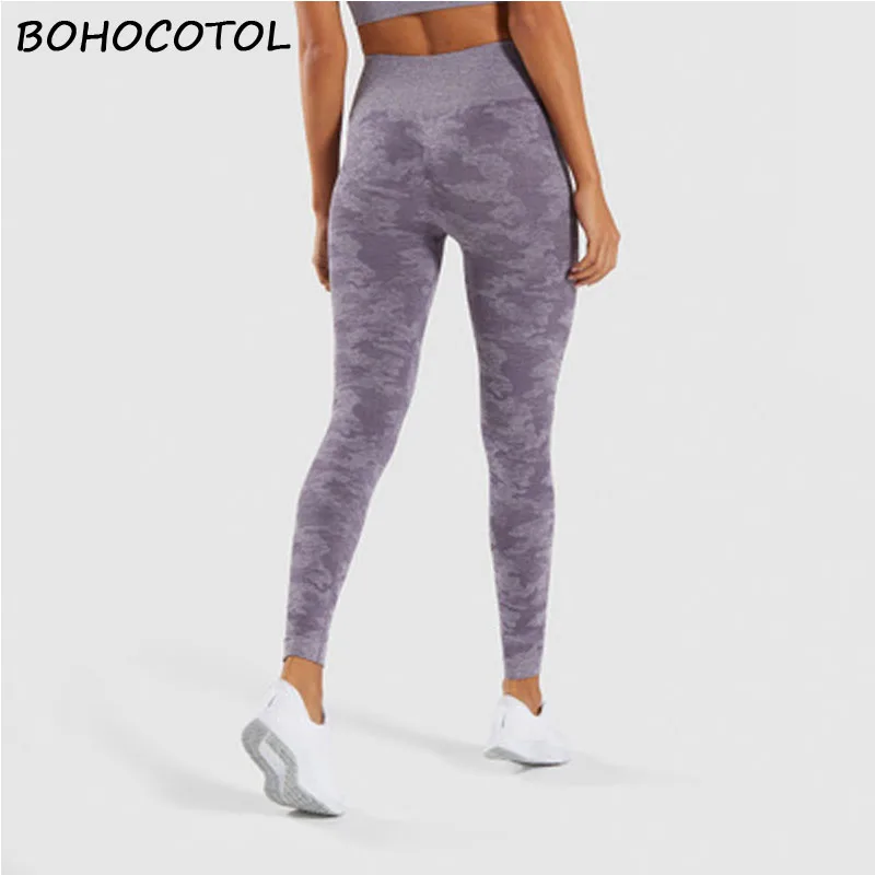 

Женские Бесшовные Брюки с завышенной талией, красные камуфляжные леггинсы для фитнеса и бега