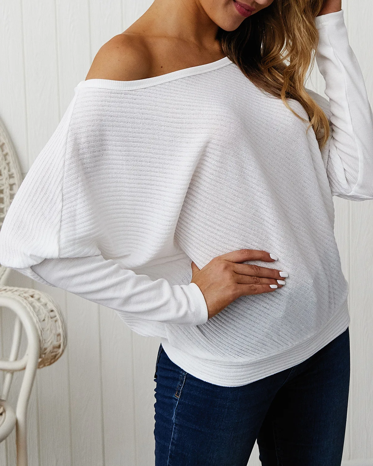 Осенние свободные повседневные Хлопковые вязаные свитера с длинным рукавом