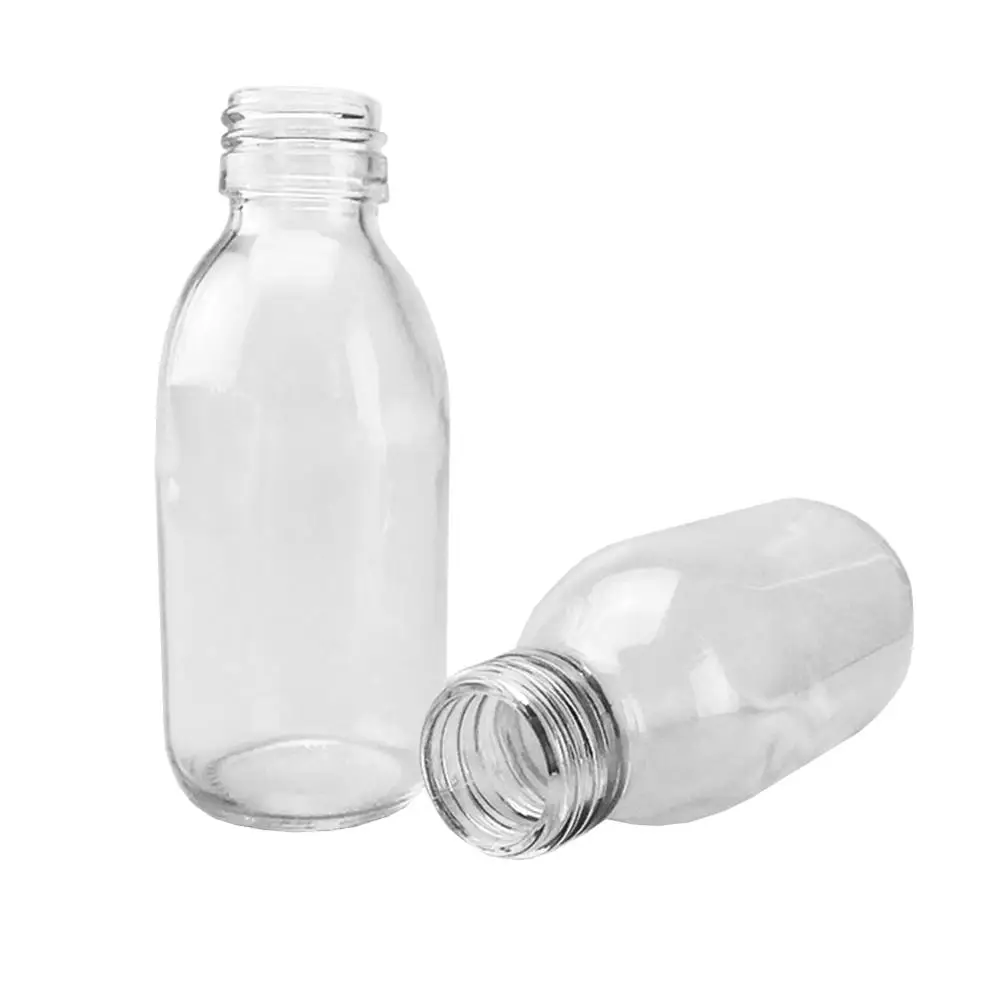 

40pcs Glass Reagent Bottles Screw Narrow-mouthed Sample Jar 15-250ML Brown Clear Without Lids Bottles for Lab Teaching Supplies