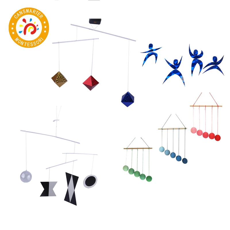 Монтессори детский Ранний Образовательный декор для кровати новый ребенок