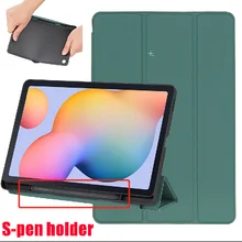 case For Samsung Galaxy Tab S6 Lite 10.4 inch soft  TPU cover P615 SM-P610 SM-P615 Tablet with pencil holder+screen protector