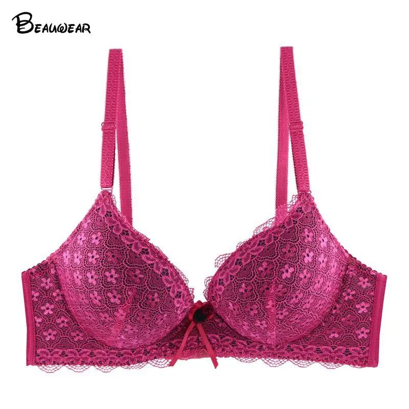 Beauwear 2020 Новый бюстгальтер с плотной чашкой цветочным принтом и кружевной