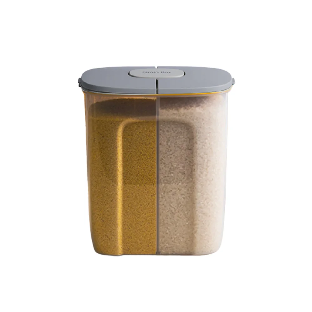 

HPDEAR Airtight Food Storage Containers, Transparent Plastic Grain Containers with Easy Lock Lids, for Kitchen Organization