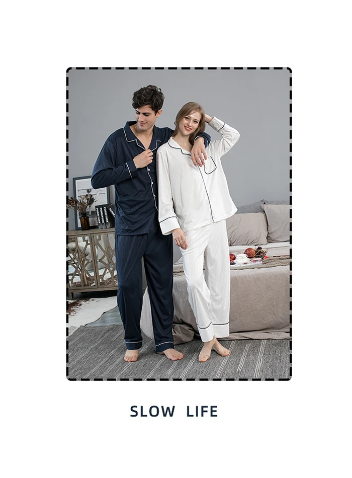 men's silk pajamas 2021 Cotton Pajama Sets for Men Sleepwear High Quality Male Underwear Loungewear Pyjama Homewear Home Clothes mens cotton pajama sets