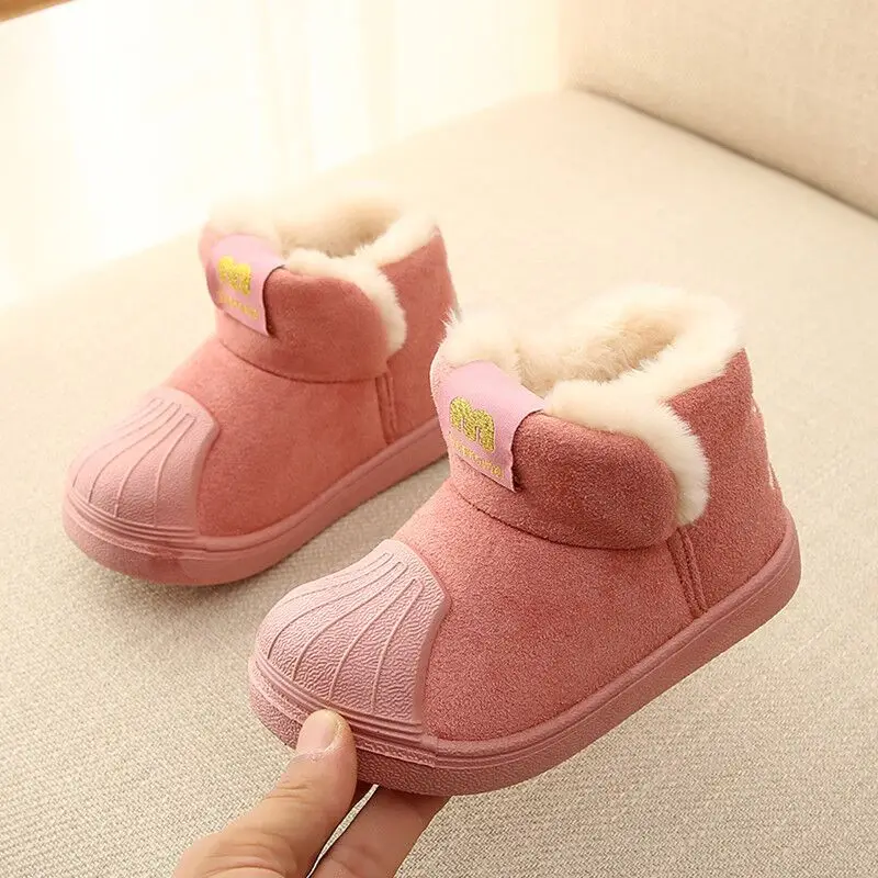New Winter Snow Boots For Kids Girls Home Slippers Cartoon Unicorn Baby Girls Shoes For Children Boys Indoor Bedroom Slippers