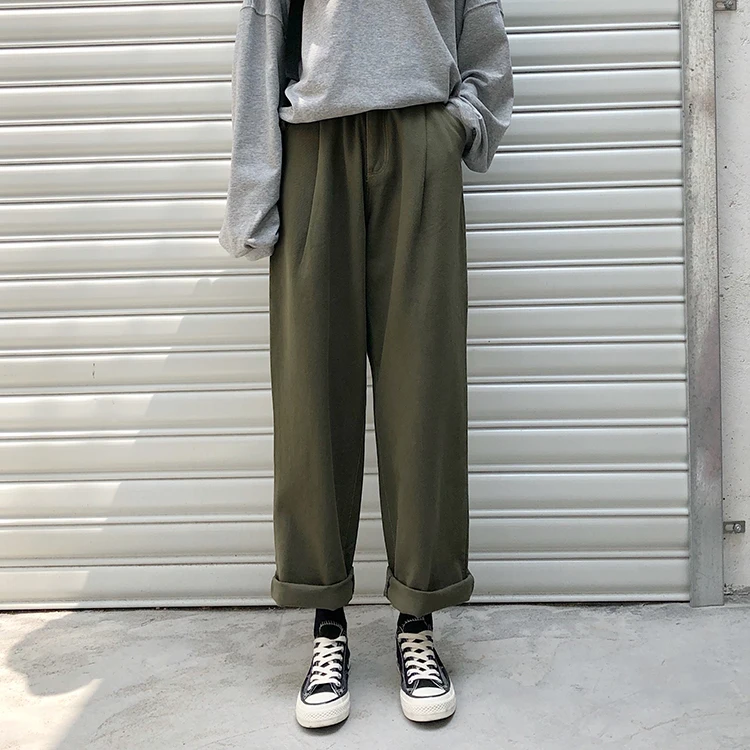 

YTX307 New high-waisted slim, versatile wide-leg trousers, fashionable loose jeans