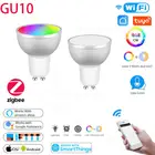 Умная лампа Tuya Zigbee GU10 с поддержкой Wi-Fi, 5 Вт