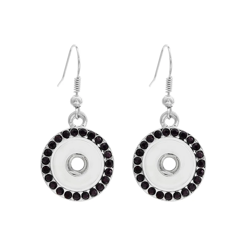 Женские винтажные серьги подвески с кристаллами 12 мм|snap earrings|earrings for12mm snap earrings |