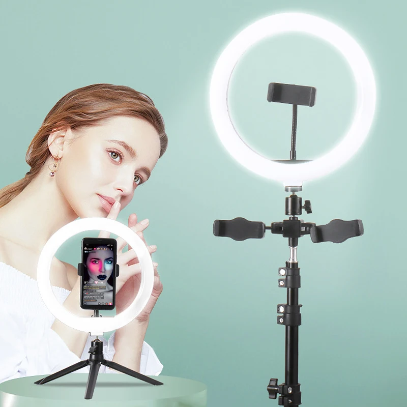 Светодиодный селфи кольцо светильник фотографии USB регулируемой яркостью лампы