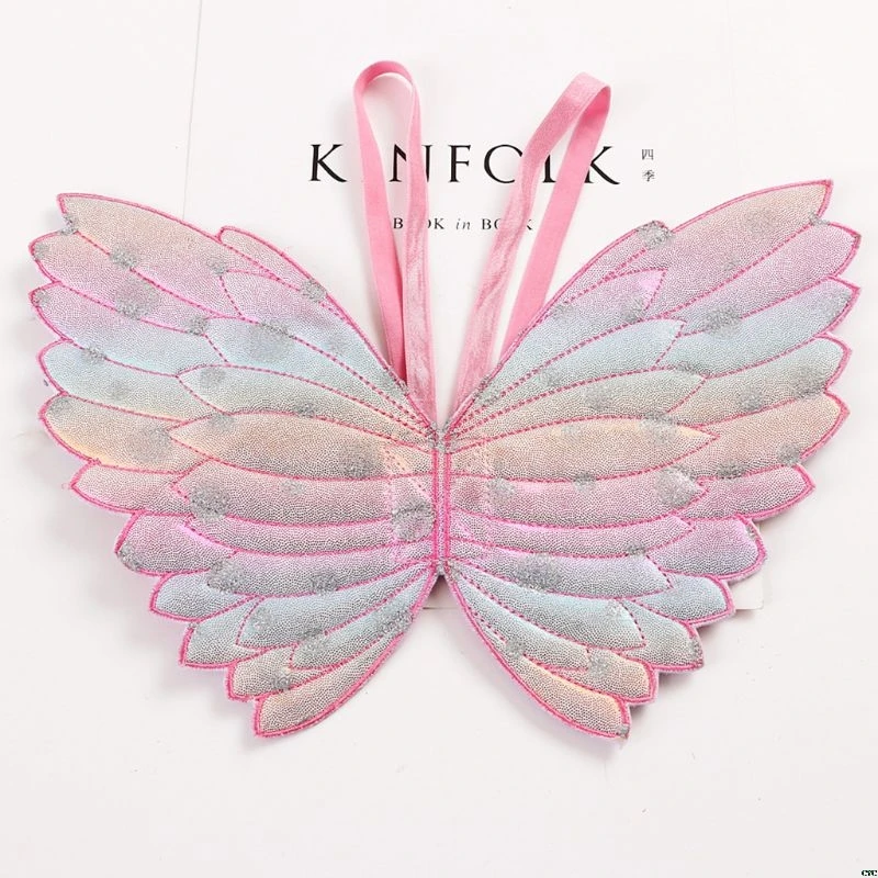 

Cute Children Costumes Performance Props Gradient Color Butterfly Princess Angel Wings Fairy Stick Kids Dress Up Playing Toys