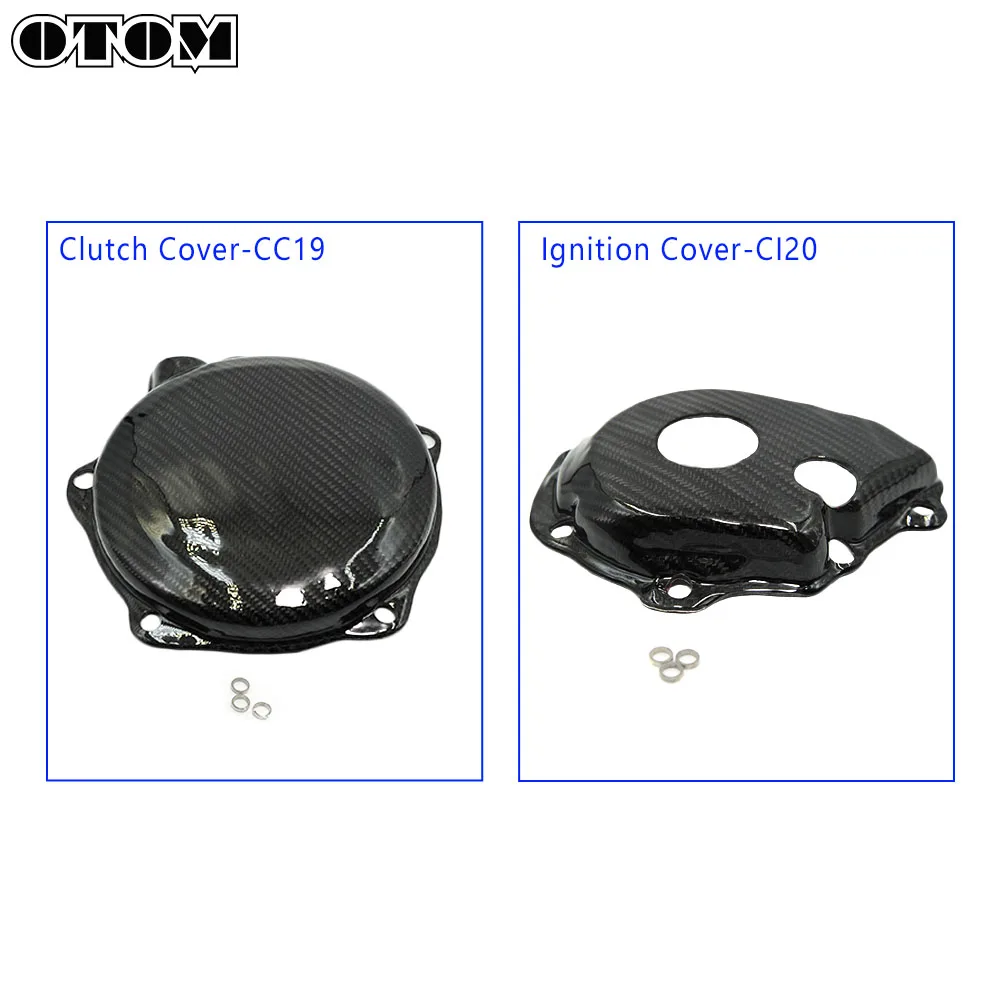 OTOM NEW 2021 Motorcycle Engine Clutch Cover Magneto Protective Ignition Guard For KAWASAKI KX250F KX250 KX250XC Motocross Parts