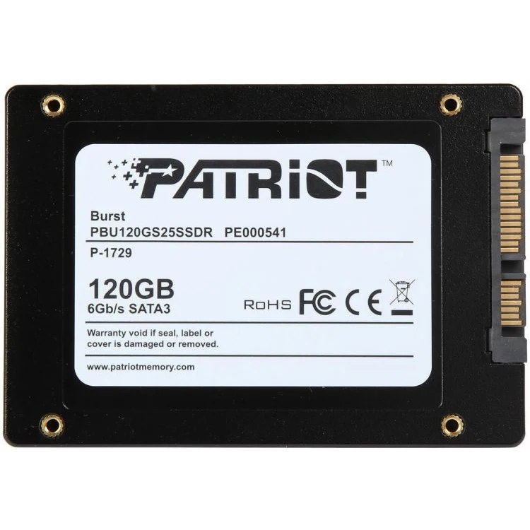 Фото Твердотельный накопитель Patriot Burst PBU120GS25SSDR SSD 2.5" 120GB SATA-III | Компьютеры и офис