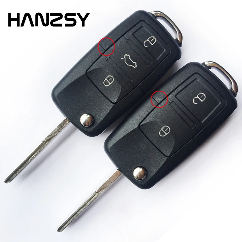 Складной чехол для ключа с 3 кнопками VW Volkswagen Golf 4 5 Polo Touran Skoda Passat B5 B6 10 шт.|Ключ от
