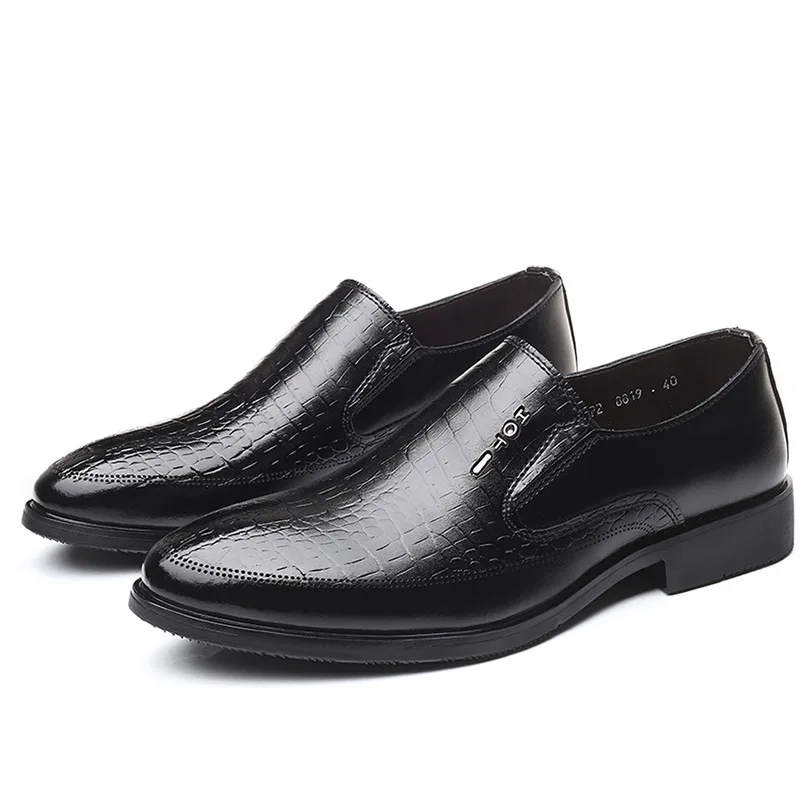 

Brand Men Wedding Oxford Leather Shoes Formal Crocodile Business Men's Shoes Men Loafers Flats 2019 erf