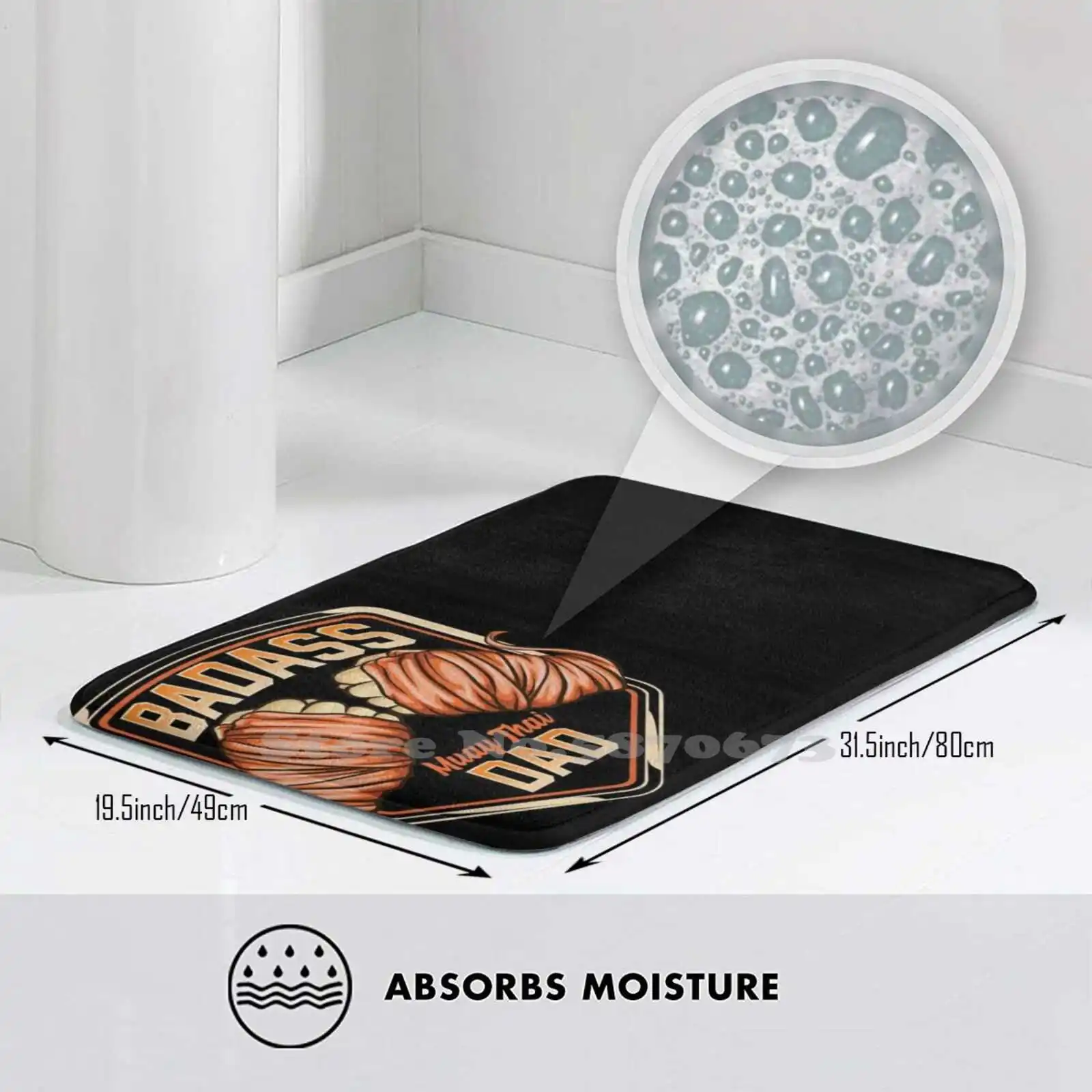 Badass Muay Thai Dad Mixed Martial Arts Father Door Mat Foot Pad Home Rug | Дом и сад