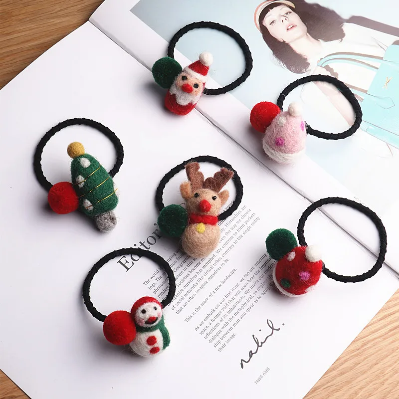 Рождественский подарок аксессуары для волос трехмерная резинка с узелком из