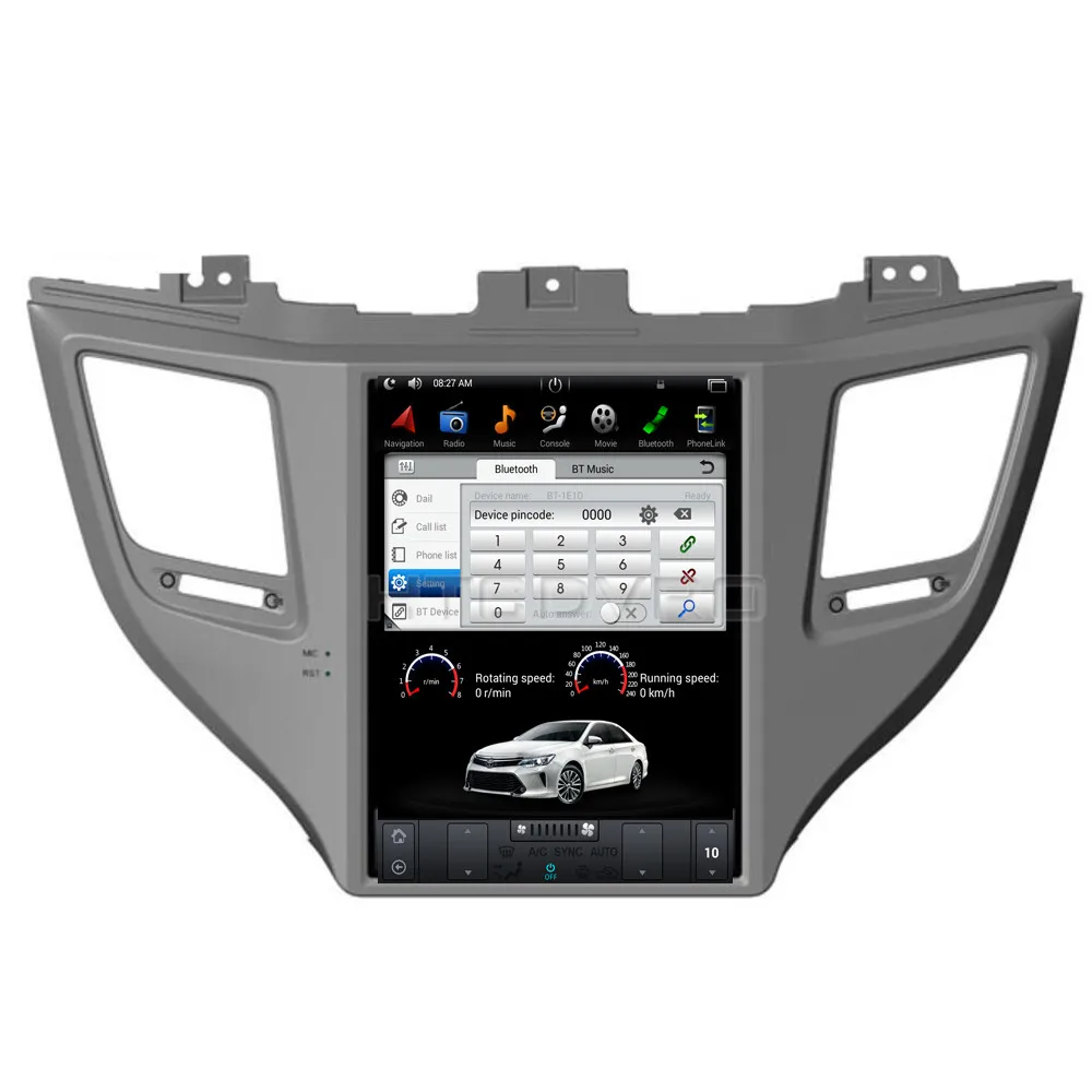 YMODVHT 10 4 дюйма Telsa стиль вертикальный экран четырехъядерный Android 7 1 2 Гб RAM