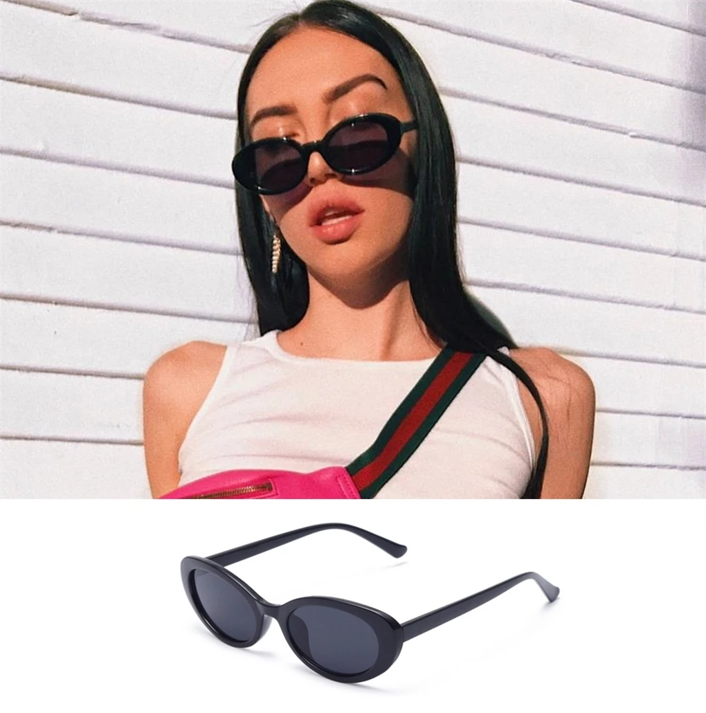 

European and American Retro Oval Sunglasses Women Ins Korean Style Fashion Hong Kong Style Vintage Eye Sunglasses Street Snap