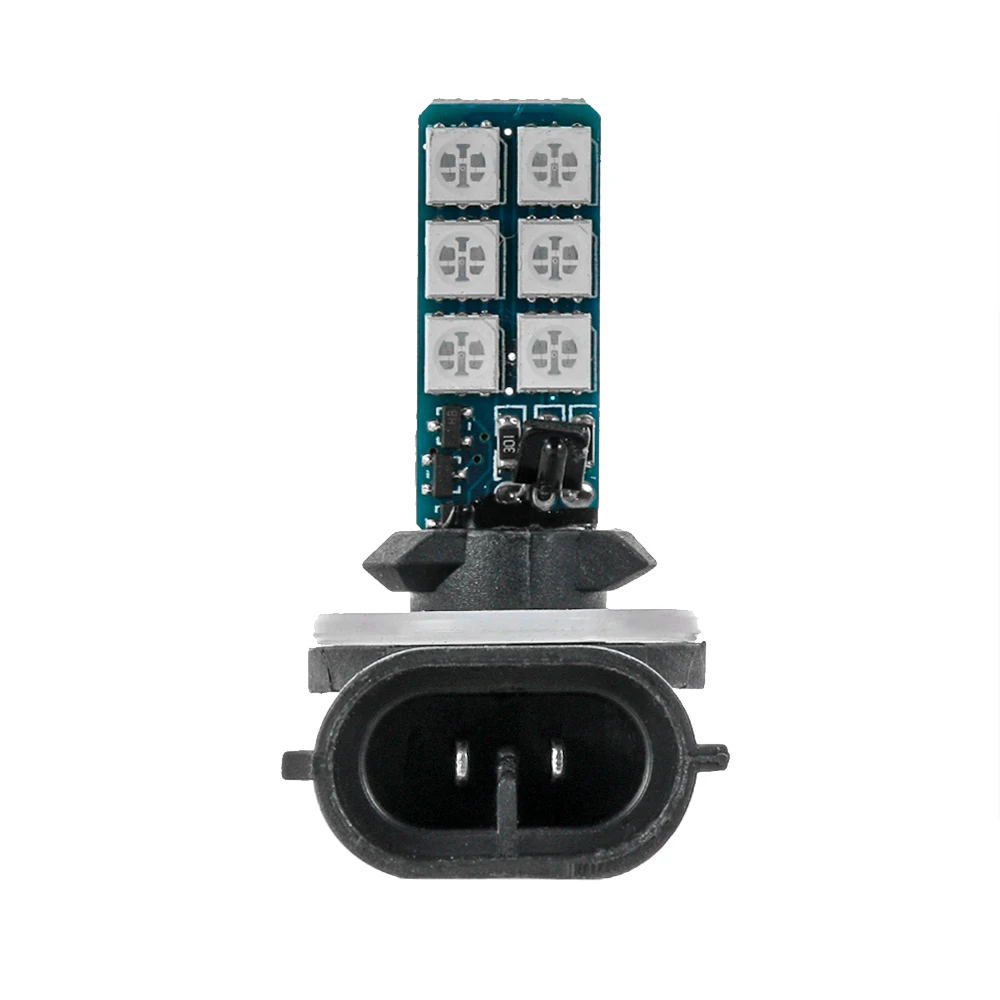 1 пара разноцветных 881 5050 RGB светодиодный 12SMD Автомобильные фары Противотуманные фары лампы с дистанционным управлением RGB лампы автомобильные аксессуары