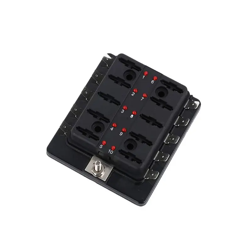 4way 6way 10way держатель коробки предохранителей с светодиодный Предупреждение ющий