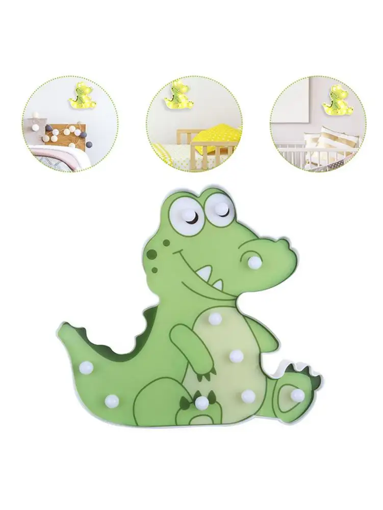 

Cute Crocodile Night Light 3D Animal Cartoon Table Lamp Eyes Protecting Wall Light Children's Bedroom Decoration Kid Gift